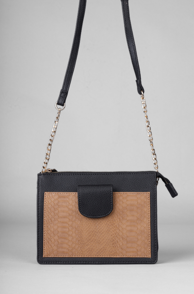 CROCO SLING BAG BLACK