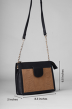 CROCO SLING BAG BLACK