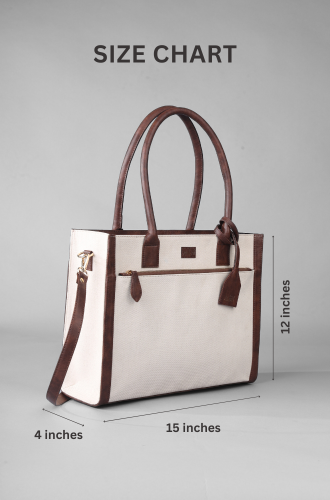 CARAMEL MOCHA TOTE WHITE