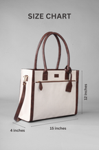 CARAMEL MOCHA TOTE WHITE