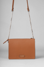 CROCO SLING BAG TAN