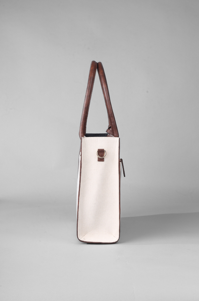 CARAMEL MOCHA TOTE WHITE