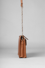 CROCO SLING BAG TAN