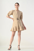 Structure Waist Shirt Dress Swing Duffle Combo