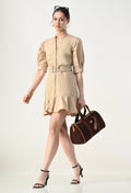 Structure Waist Shirt Dress Swing Duffle Combo