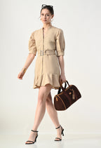 Structure Waist Shirt Dress Swing Duffle Combo
