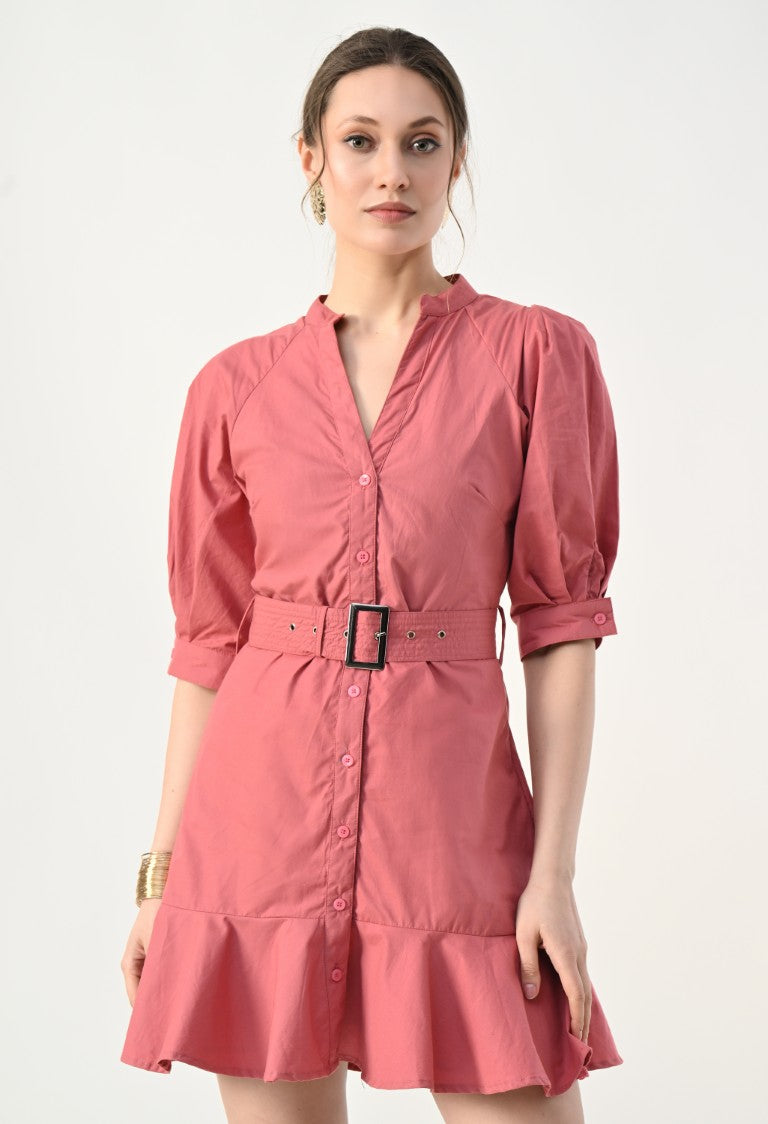 Structure Waist Shirt Dress