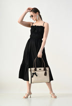 Garden Glow Dress Caramel Mocha Tote Bag Combo