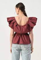 Scarlet Petal Top