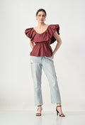 Scarlet Petal Top