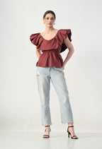 Scarlet Petal Top