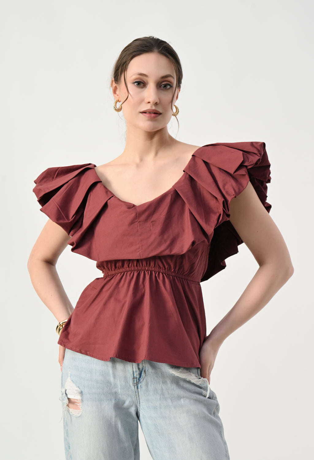 Scarlet Petal Top