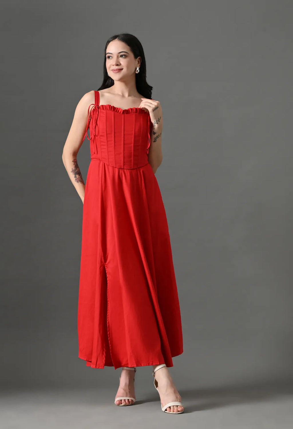 The Marigold Muse Dress Red
