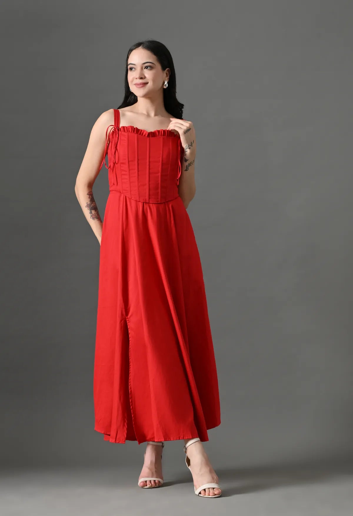 The Marigold Muse Dress Red