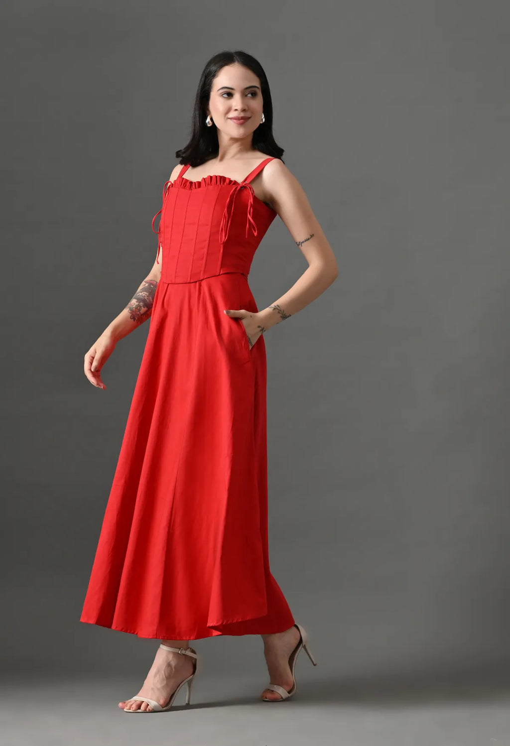 The Marigold Muse Dress Red