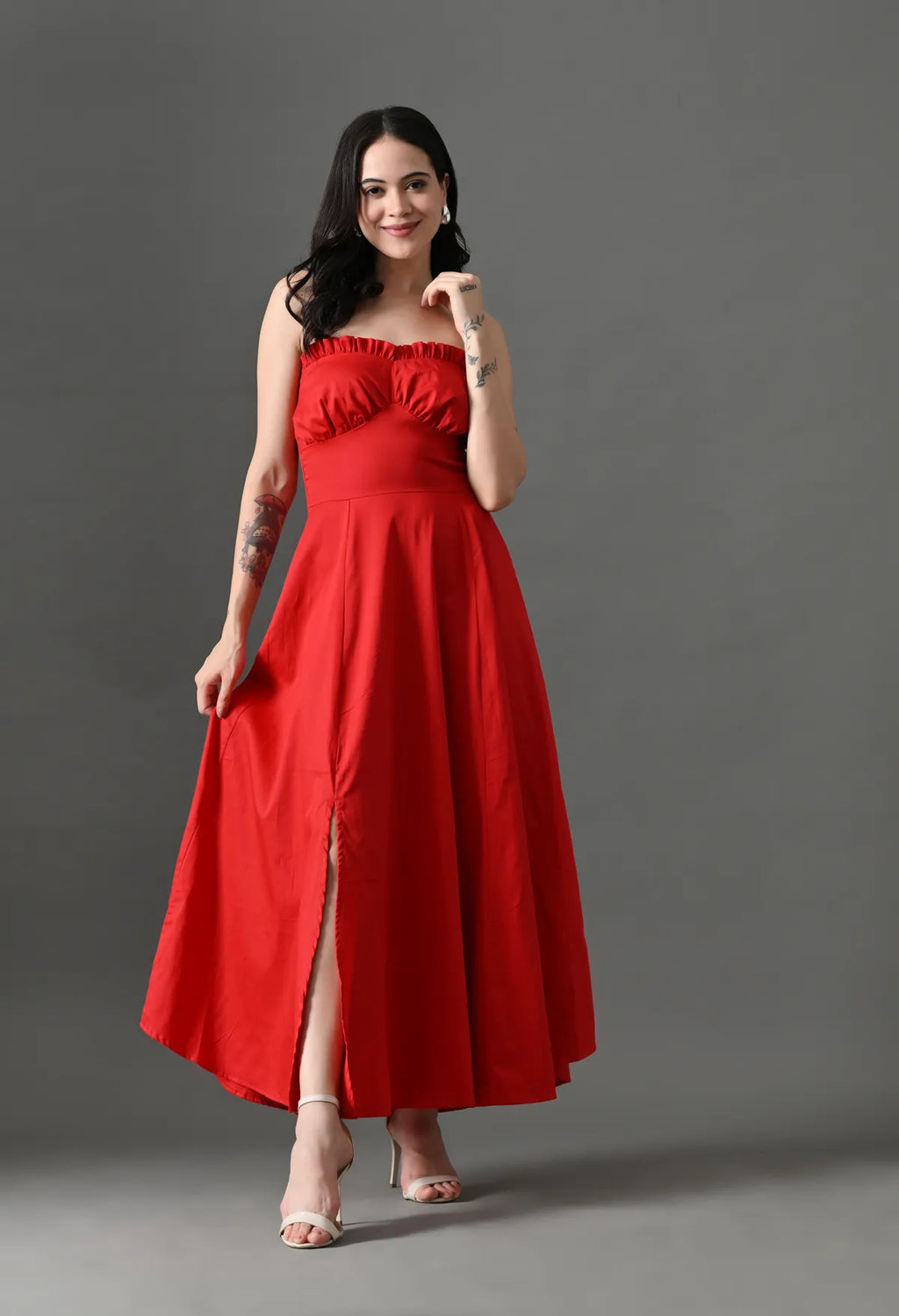 The Marigold Muse Dress Red
