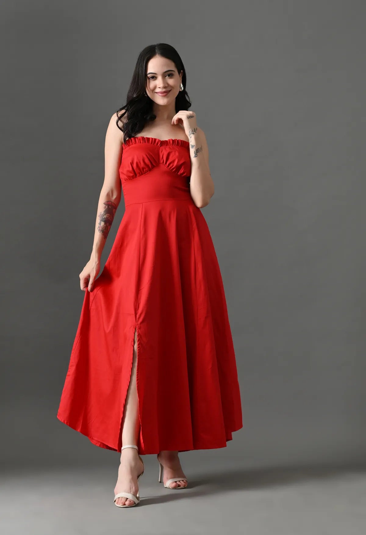 The Marigold Muse Dress Red