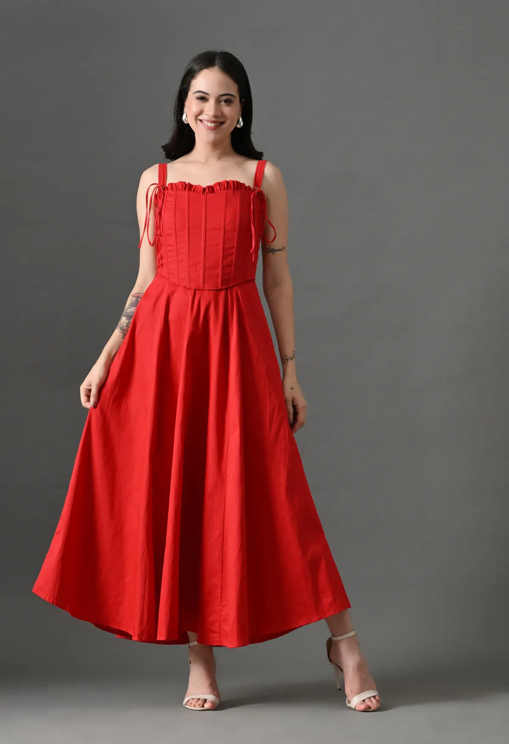 The Marigold Muse Dress Red