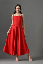 The Marigold Muse Dress Red