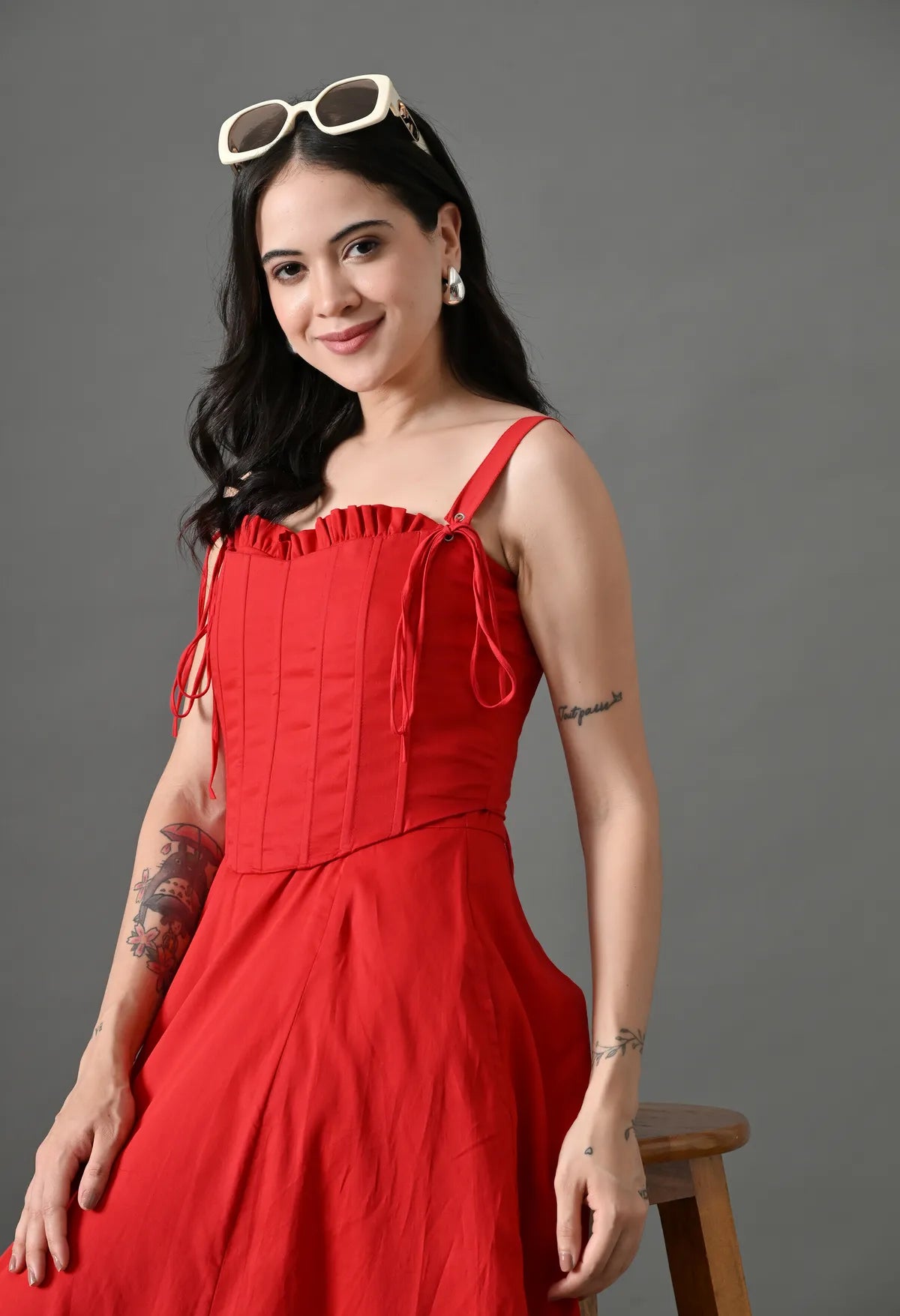 The Marigold Muse Dress Red