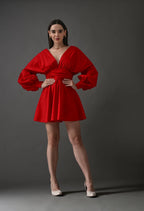 Crimson Muse Dress Red
