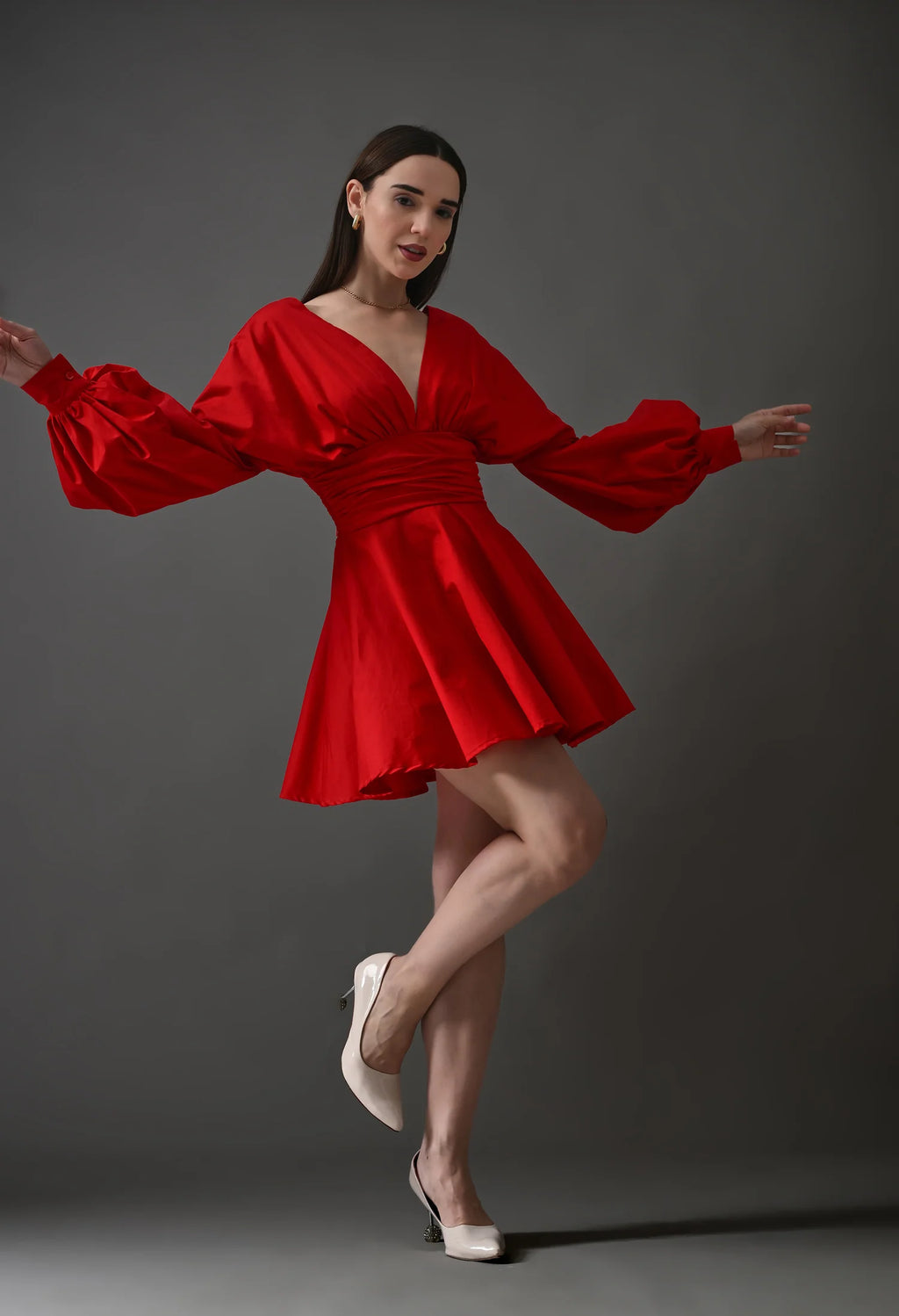 Crimson Muse Dress Red