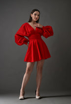 Crimson Muse Dress Red