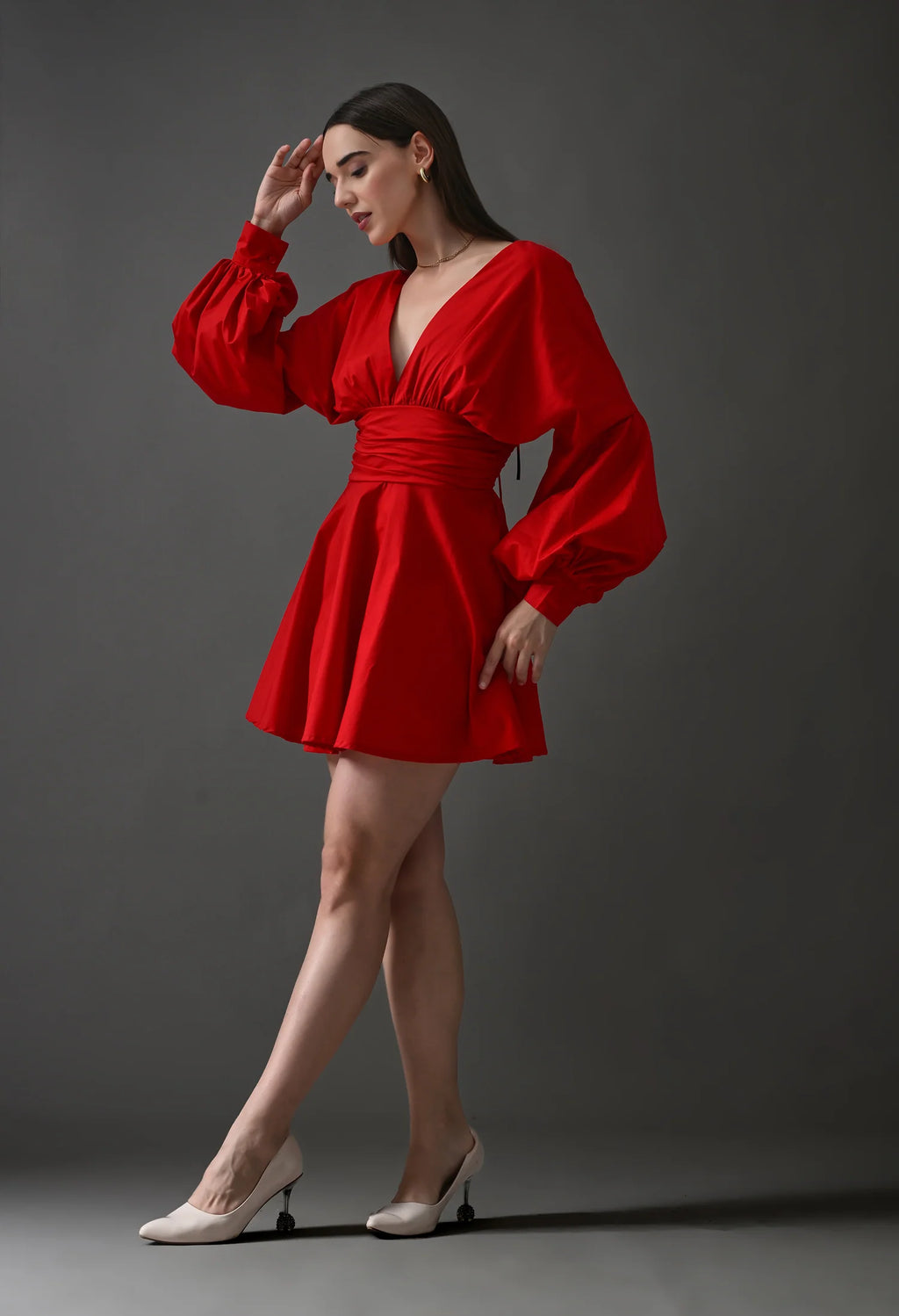 Crimson Muse Dress Red