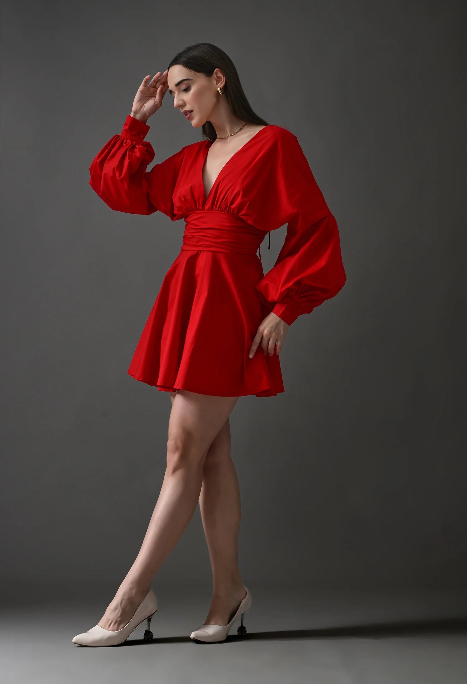 Crimson Muse Dress Red